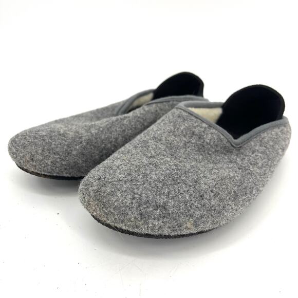 Mahabis 100% wool lined classic gray slip on slippers (EU38 - US7.5) - Picture 2 of 10